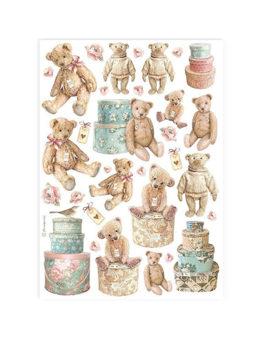 RICE PAPER - TEDDY BEARS - 21x29.7cm (Α4) - STAMPERIA