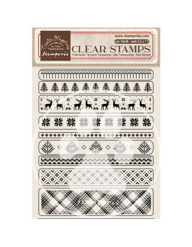 SILICONE STAMP - CHRISTMAS BORDERS - 14x18cm - STAMPERIA