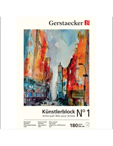 BLOCK FOR MIXED MEDIA - 14.8x10.5cm (A6) - 180gr - 20 SHEETS - GERSTAECKER