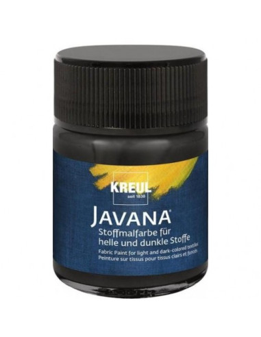 COLOR FOR FABRIC - BLACK - 50ml - JAVANA