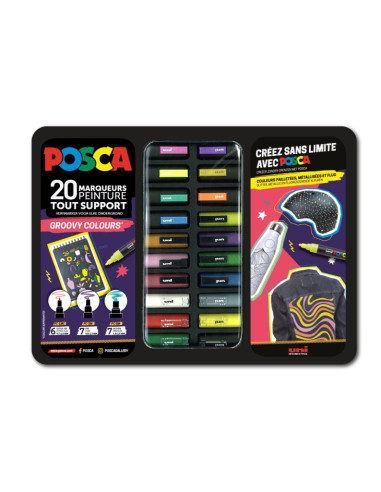 copy of POSCA SET - 20pcs - PLAIN & METALLIC COLORS - UNI - BALL