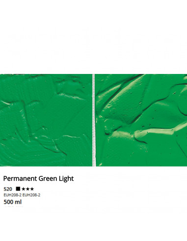 ACRYLIC - PERMANENT GREEN LIGHT - 500ml - I LOVE ART