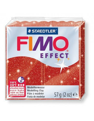 FIMO EFFECT - GLITTER RED - 57gr - STAEDTLER
